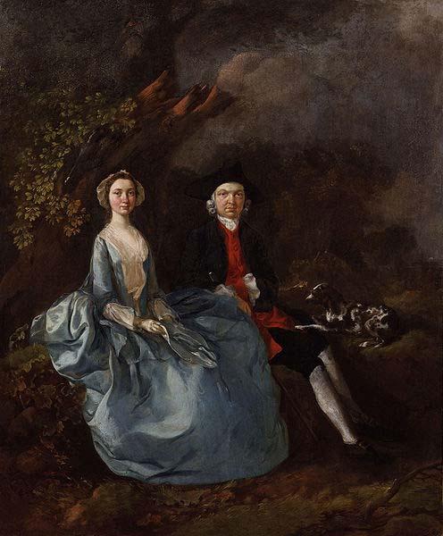 Thomas Gainsborough Portrait of Sarah Kirby and John Joshua Kirby Sweden oil painting art